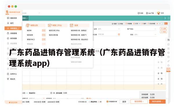 广东药品进销存管理系统（广东药品进销存管理系统app）
