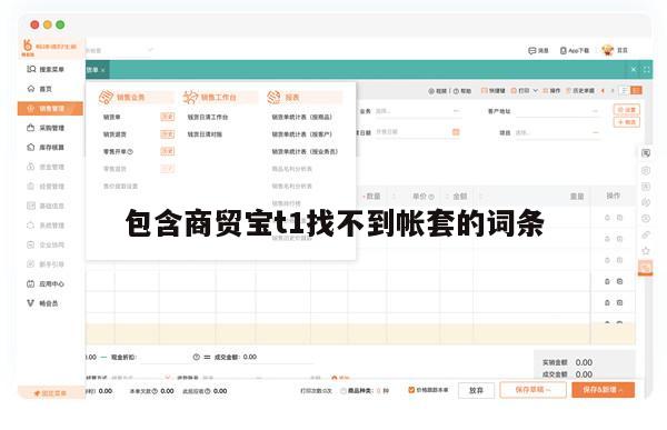 包含商贸宝t1找不到帐套的词条