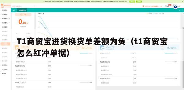 T1商贸宝进货换货单差额为负（t1商贸宝怎么红冲单据）