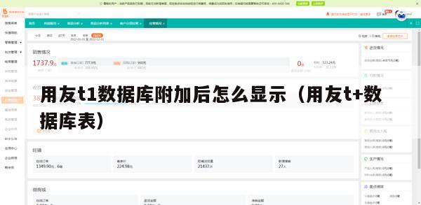 用友t1数据库附加后怎么显示（用友t+数据库表）