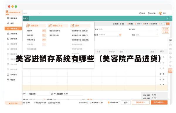 美容进销存系统有哪些（美容院产品进货）