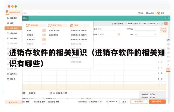 进销存软件的相关知识（进销存软件的相关知识有哪些）
