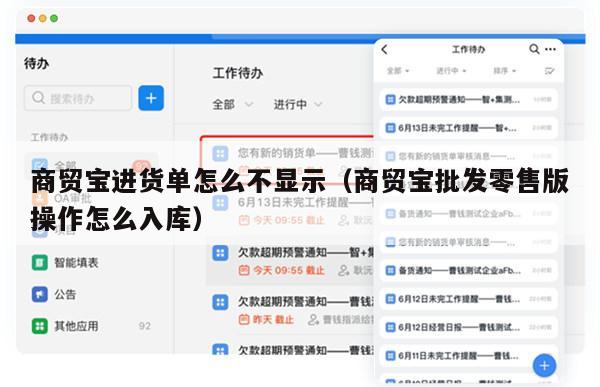 商贸宝进货单怎么不显示（商贸宝批发零售版操作怎么入库）