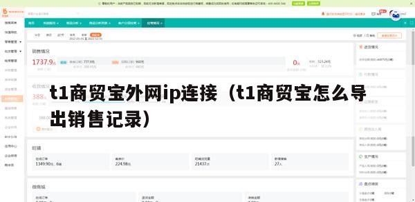 t1商贸宝外网ip连接（t1商贸宝怎么导出销售记录）