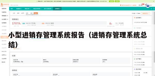 小型进销存管理系统报告（进销存管理系统总结）