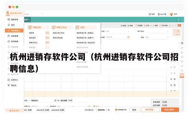 杭州进销存软件公司（杭州进销存软件公司招聘信息）
