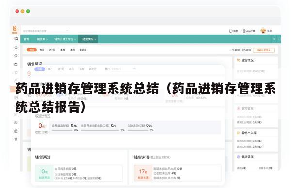 药品进销存管理系统总结（药品进销存管理系统总结报告）