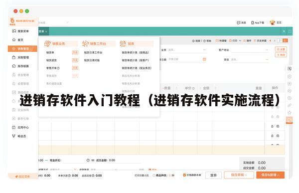 进销存软件入门教程（进销存软件实施流程）