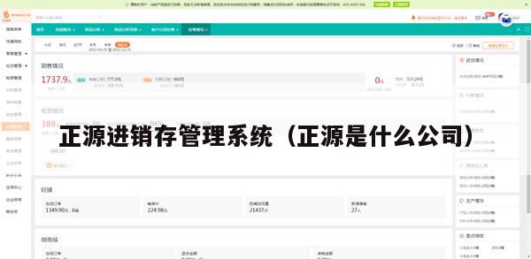 正源进销存管理系统（正源是什么公司）