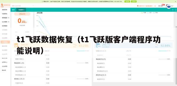 t1飞跃数据恢复（t1飞跃版客户端程序功能说明）