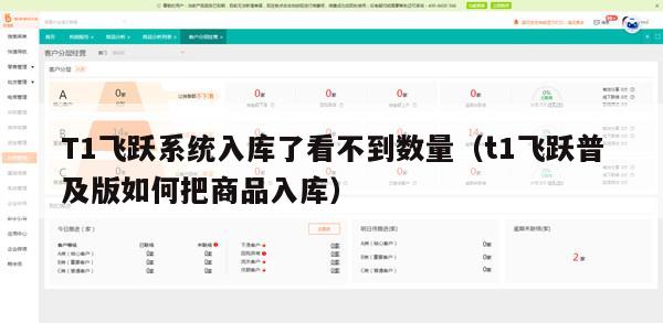 T1飞跃系统入库了看不到数量（t1飞跃普及版如何把商品入库）