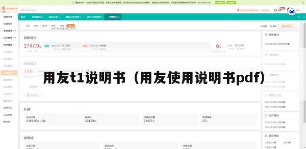 用友t1说明书（用友使用说明书pdf）