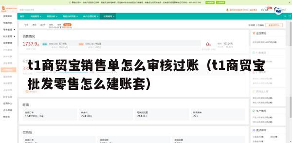t1商贸宝销售单怎么审核过账（t1商贸宝批发零售怎么建账套）