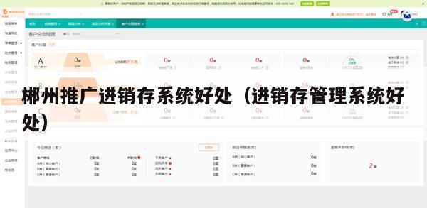 郴州推广进销存系统好处（进销存管理系统好处）