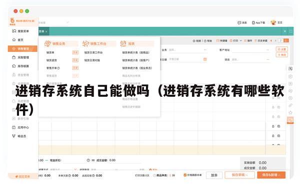 进销存系统自己能做吗（进销存系统有哪些软件）