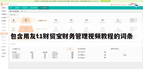 包含用友t1财贸宝财务管理视频教程的词条