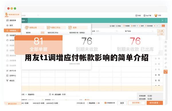 用友t1调增应付帐款影响的简单介绍