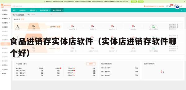 食品进销存实体店软件（实体店进销存软件哪个好）
