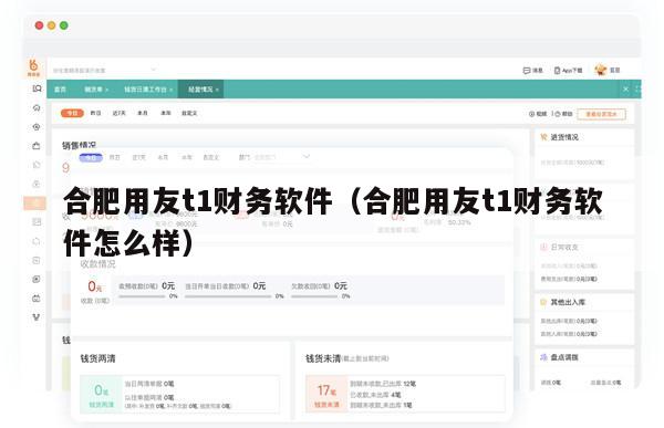 合肥用友t1财务软件（合肥用友t1财务软件怎么样）