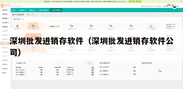 深圳批发进销存软件（深圳批发进销存软件公司）