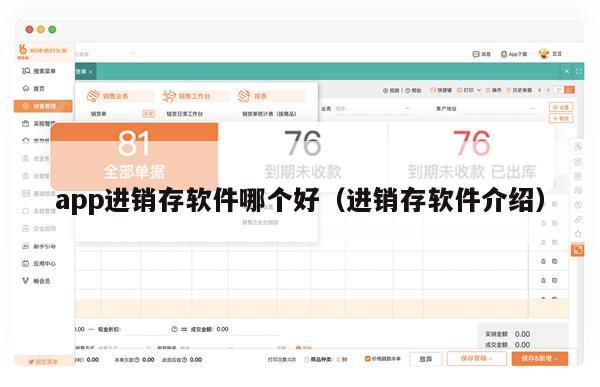 app进销存软件哪个好（进销存软件介绍）