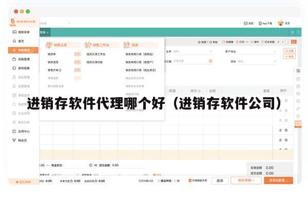 进销存软件代理哪个好（进销存软件公司）