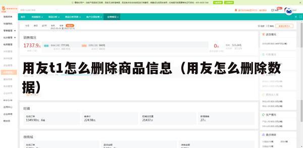 用友t1怎么删除商品信息（用友怎么删除数据）