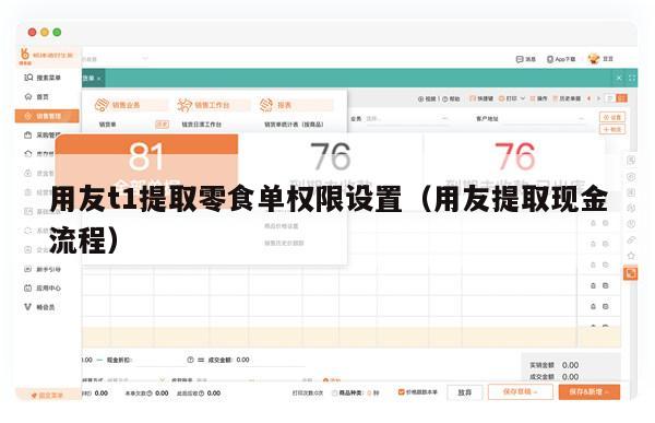 用友t1提取零食单权限设置（用友提取现金流程）