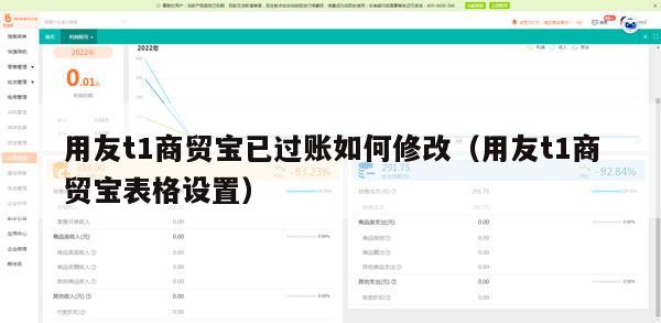 用友t1商贸宝已过账如何修改（用友t1商贸宝表格设置）