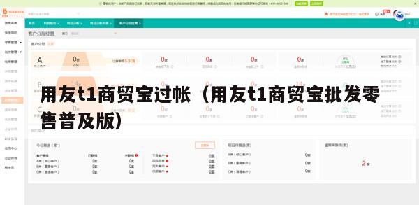 用友t1商贸宝过帐（用友t1商贸宝批发零售普及版）