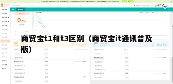 商贸宝t1和t3区别（商贸宝it通讯普及版）
